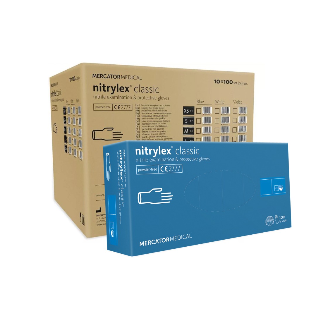 Nitrylex Classic Blue Gloves (S,M,L) B-PRO Systems