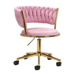 Swivel chair "stylish" velvet pink
