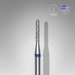 Staleks - Diamond nail drill bit rounded cylinder blue EXPERT head diameter 1,4 mm / working part 8 mm