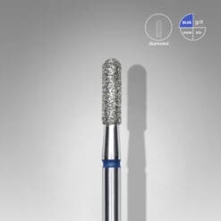 Staleks - Diamond nail drill bit rounded cylinder blue EXPERT head diameter 2,3 mm / working part 8 mm