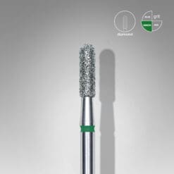 Staleks - Diamond nail drill bit rounded cylinder green EXPERT head diameter 2,3 mm / working part 8 mm