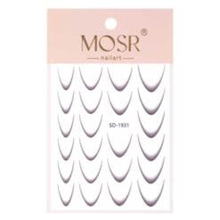 Self-adhesive French stickers, brown 23 pcs.