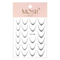 Self-adhesive French stickers, black 23 pcs.