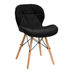 Cosmetic chair black velvet