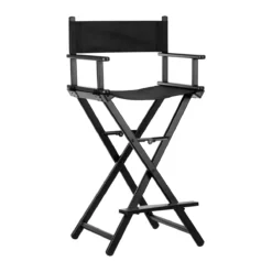 Black aluminum make-up chair