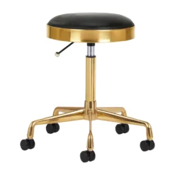 Pedi Stool black with gold